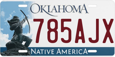 OK license plate 785AJX