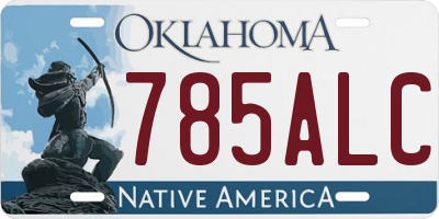 OK license plate 785ALC