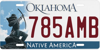 OK license plate 785AMB