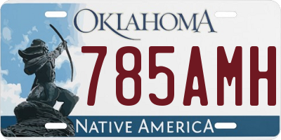OK license plate 785AMH