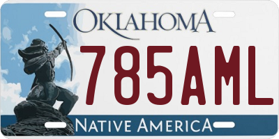 OK license plate 785AML