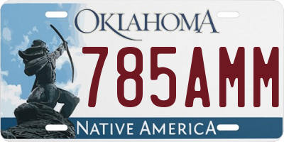 OK license plate 785AMM