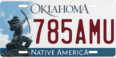 OK license plate 785AMU