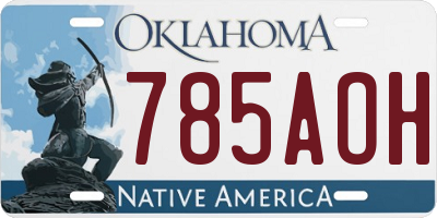 OK license plate 785AOH