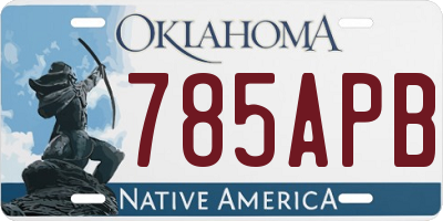 OK license plate 785APB