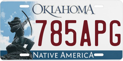 OK license plate 785APG
