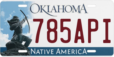 OK license plate 785API