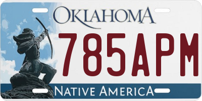 OK license plate 785APM
