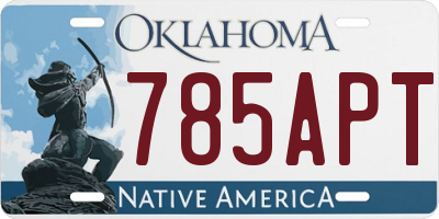 OK license plate 785APT