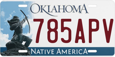 OK license plate 785APV