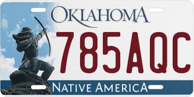 OK license plate 785AQC