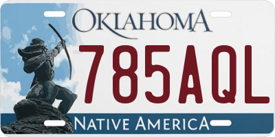 OK license plate 785AQL