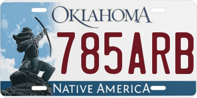 OK license plate 785ARB