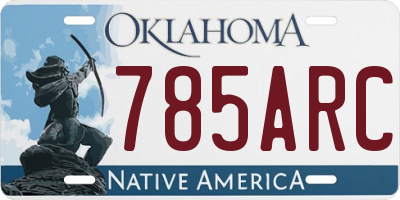 OK license plate 785ARC