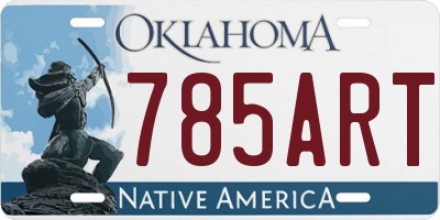 OK license plate 785ART