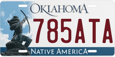 OK license plate 785ATA