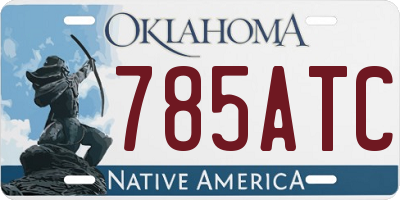 OK license plate 785ATC