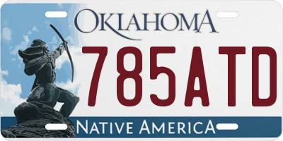 OK license plate 785ATD