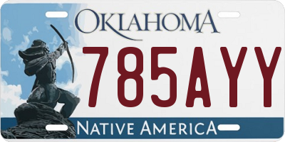 OK license plate 785AYY