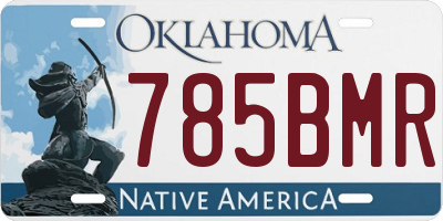 OK license plate 785BMR