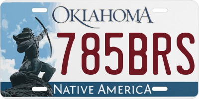 OK license plate 785BRS