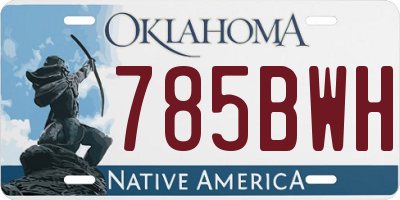 OK license plate 785BWH