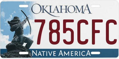 OK license plate 785CFC