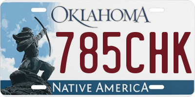 OK license plate 785CHK
