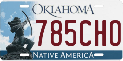 OK license plate 785CHO