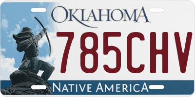 OK license plate 785CHV