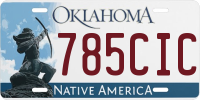 OK license plate 785CIC