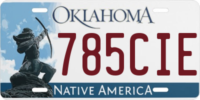 OK license plate 785CIE