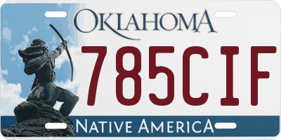 OK license plate 785CIF