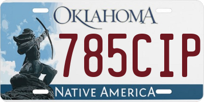OK license plate 785CIP