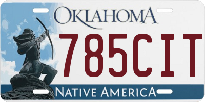 OK license plate 785CIT