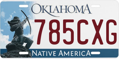 OK license plate 785CXG