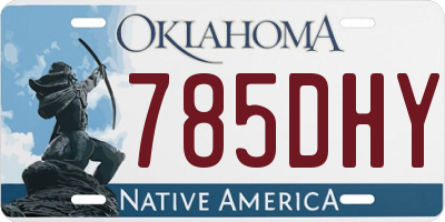 OK license plate 785DHY