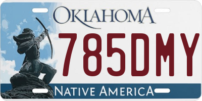 OK license plate 785DMY