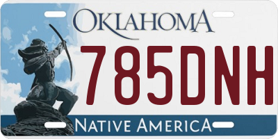 OK license plate 785DNH