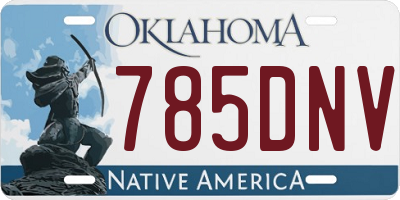 OK license plate 785DNV