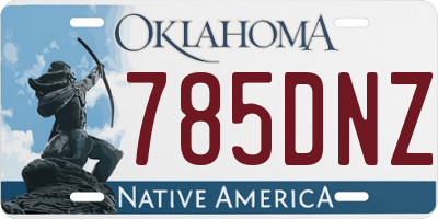 OK license plate 785DNZ
