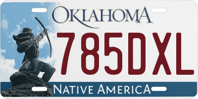 OK license plate 785DXL