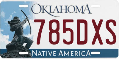 OK license plate 785DXS