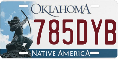 OK license plate 785DYB