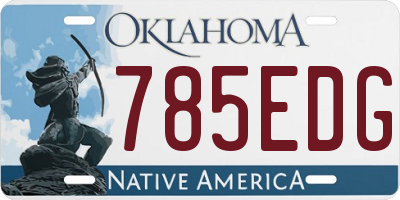 OK license plate 785EDG