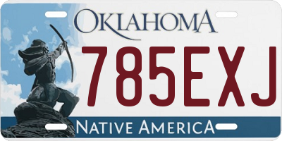 OK license plate 785EXJ