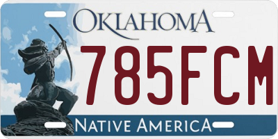 OK license plate 785FCM