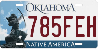 OK license plate 785FEH