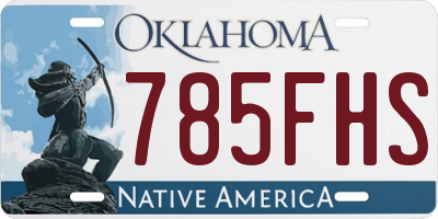 OK license plate 785FHS
