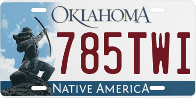 OK license plate 785TWI
